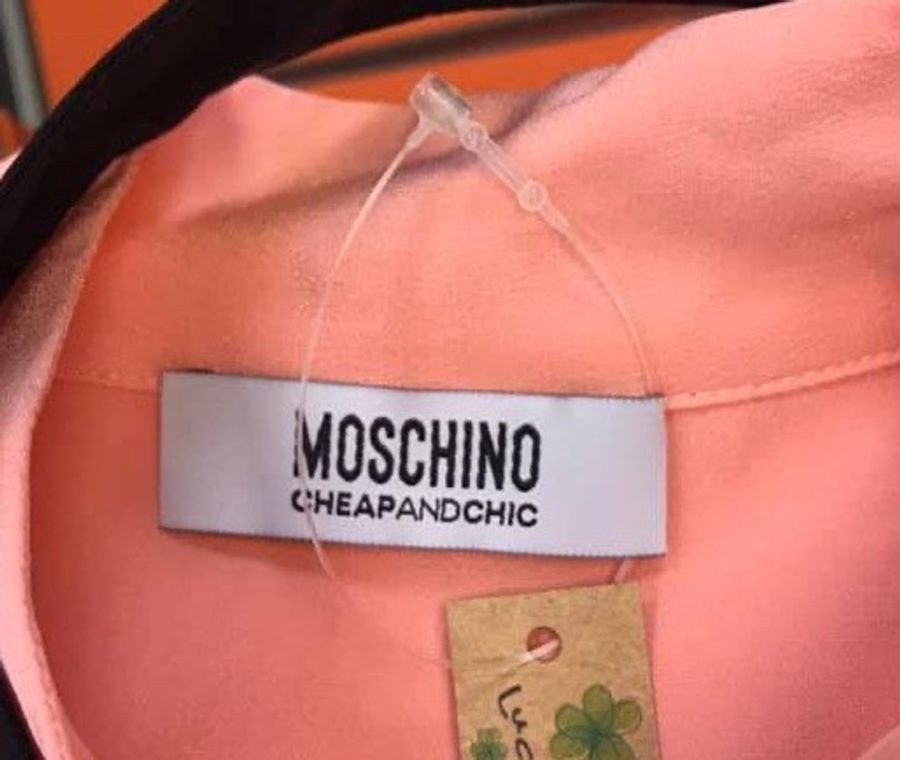 Moschino (Cheap & chic)全新未穿的粉色絲衫-4