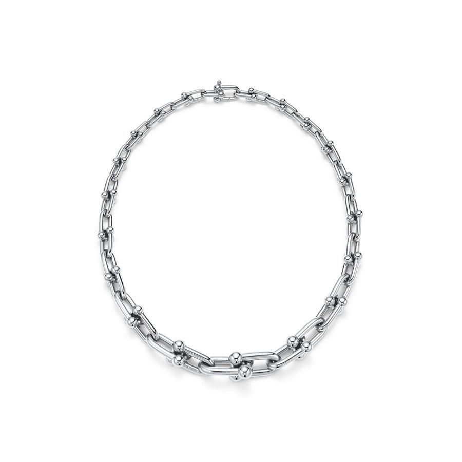 Tiffany&Co. 蒂芙尼 925純銀 Tiffany HardWear漸層扣環項鍊-1