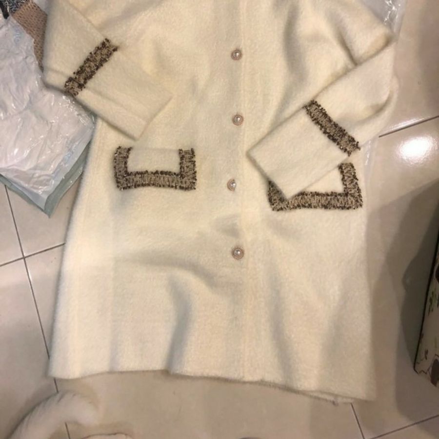 超美小香風珍珠釦近新精品外套,無汙-0
