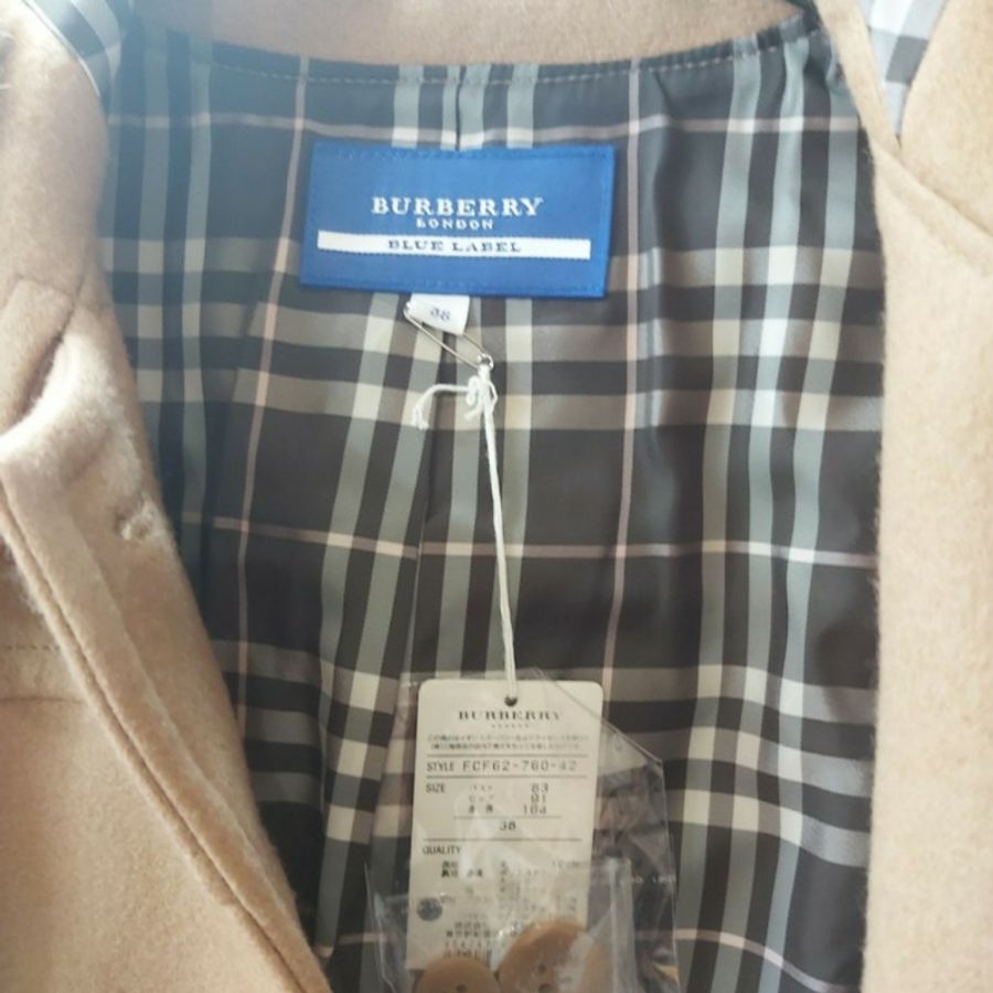 burberry 正品日本藍標全新絕版羊毛連帽外套38-1