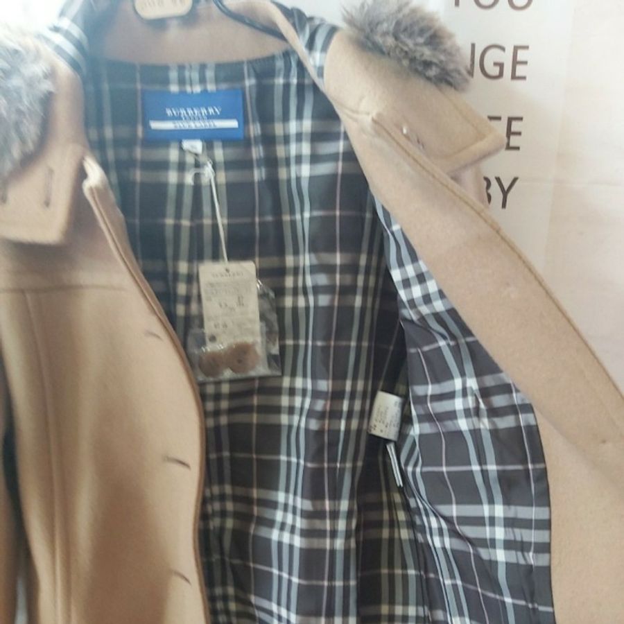 burberry 正品日本藍標全新絕版羊毛連帽外套38-6