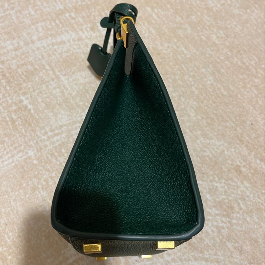 Charles & Keith 小凱莉包/墨綠色手提肩背兩用包/9.5成新-2