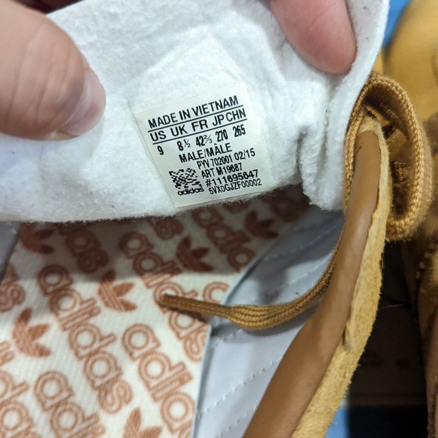 Adidas Hawaii黃色麂皮膠底運動鞋 八成新-3