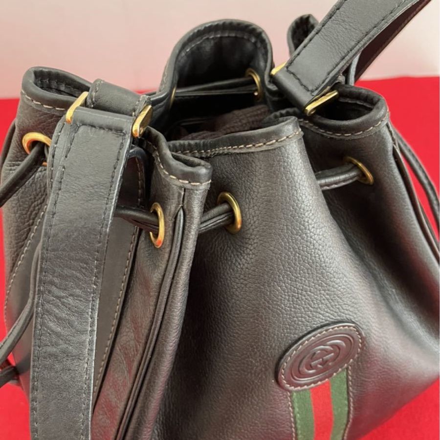 Gucci 黑色水桶包-4