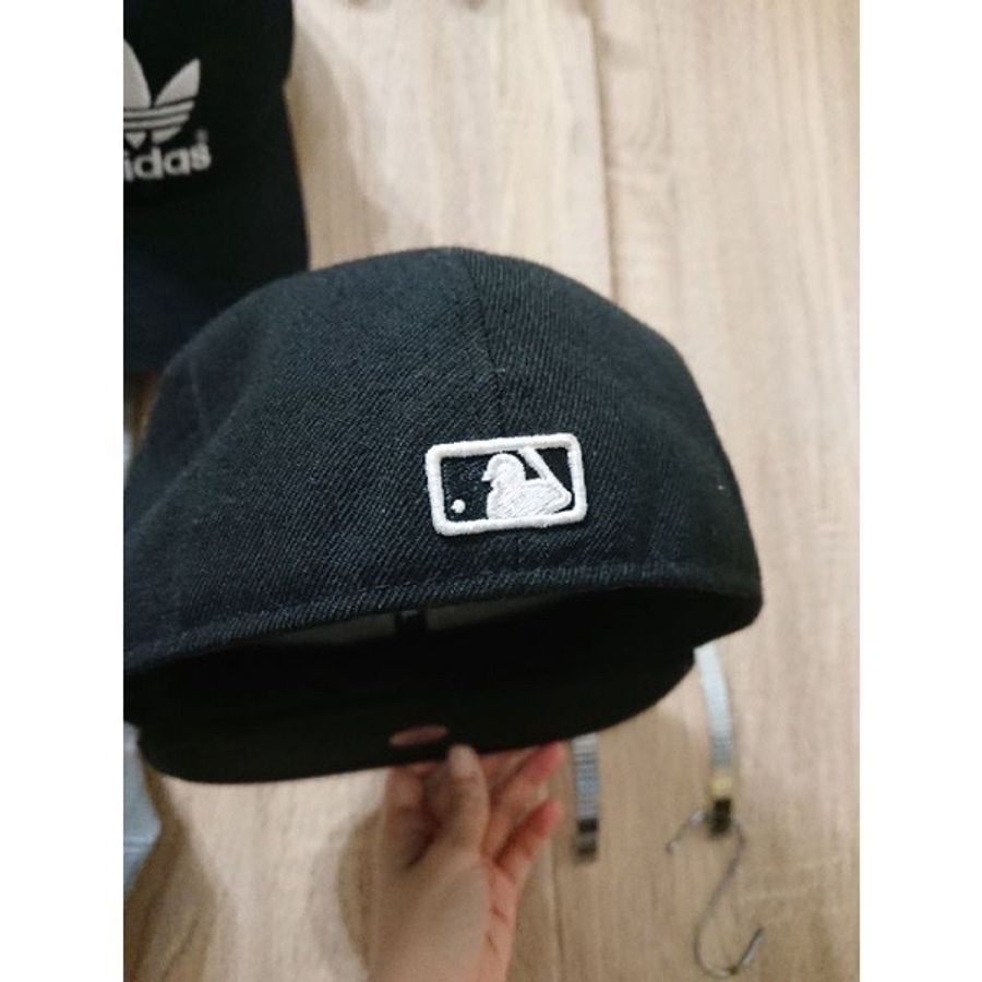 洛杉磯 道奇 棒球帽 LA 正版 經典 基本款 黑色 7 1/8 街頭 流行 老帽 平板帽 刺繡Logo-1