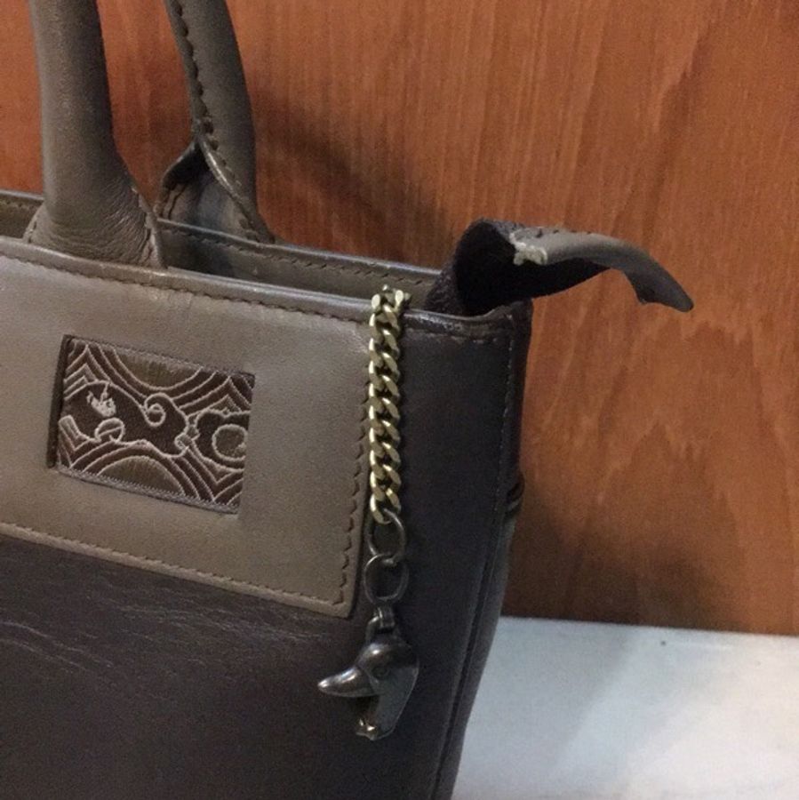 duck正品真皮絕版小托特包-4