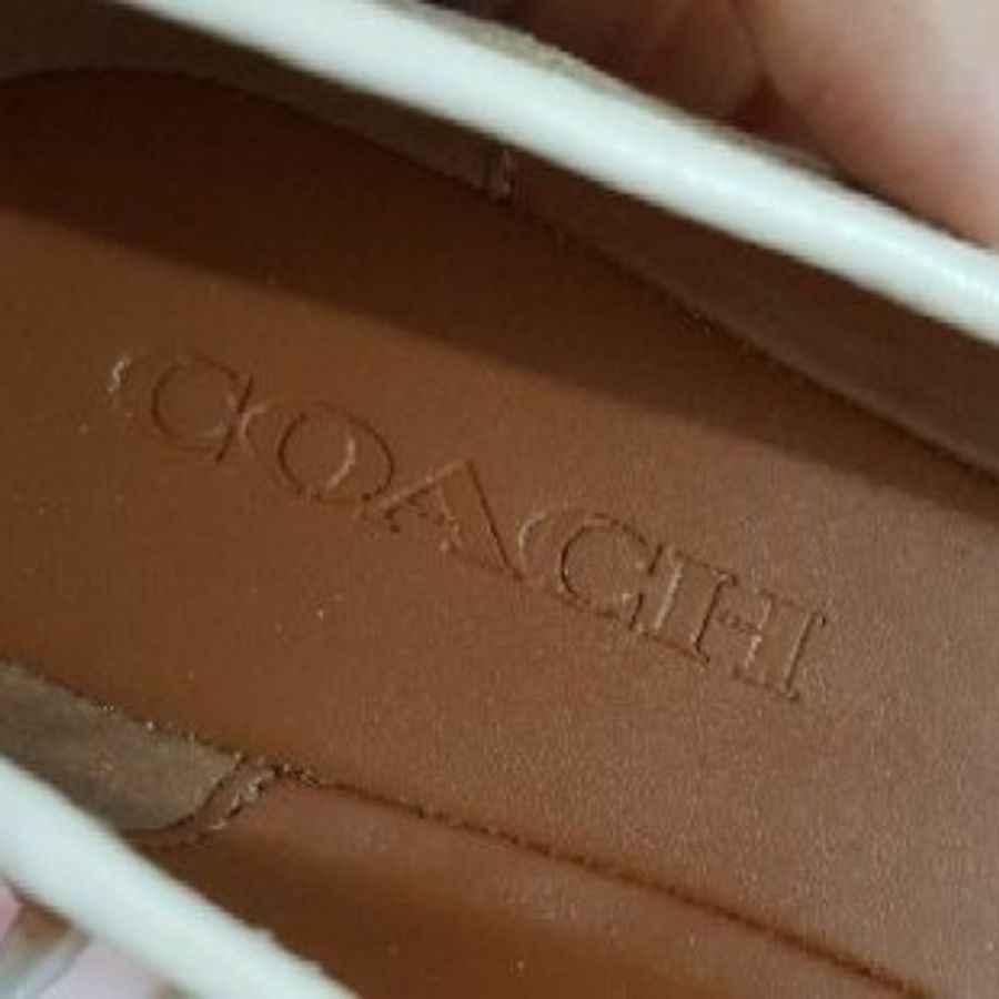 COACH,娃娃鞋,24.5,米白色-3