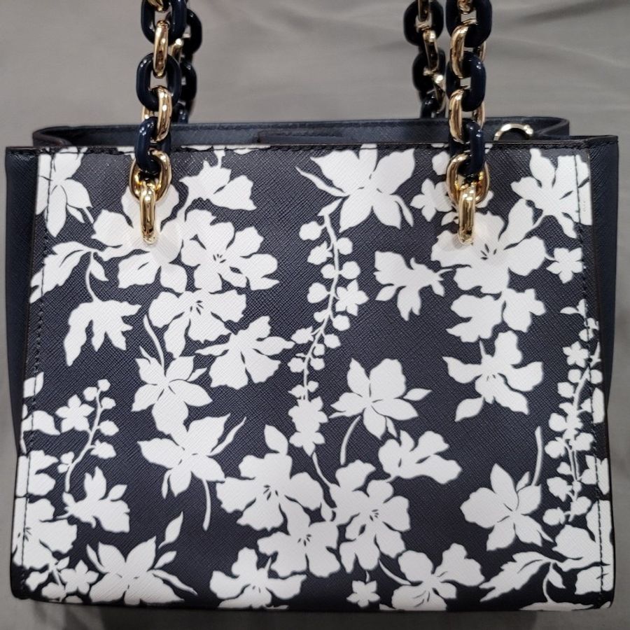 Michael Kors 海軍藍花卉印花雙肩包-17