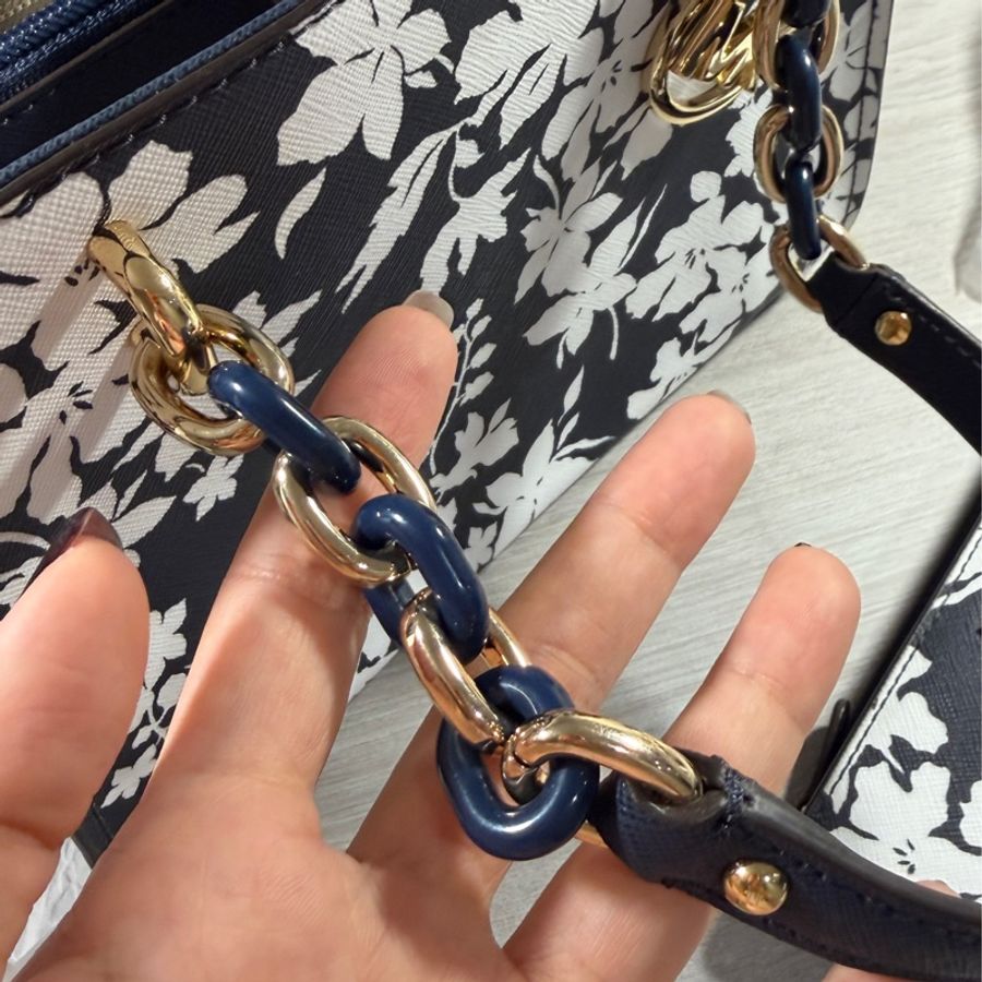 Michael Kors 海軍藍花卉印花雙肩包-12