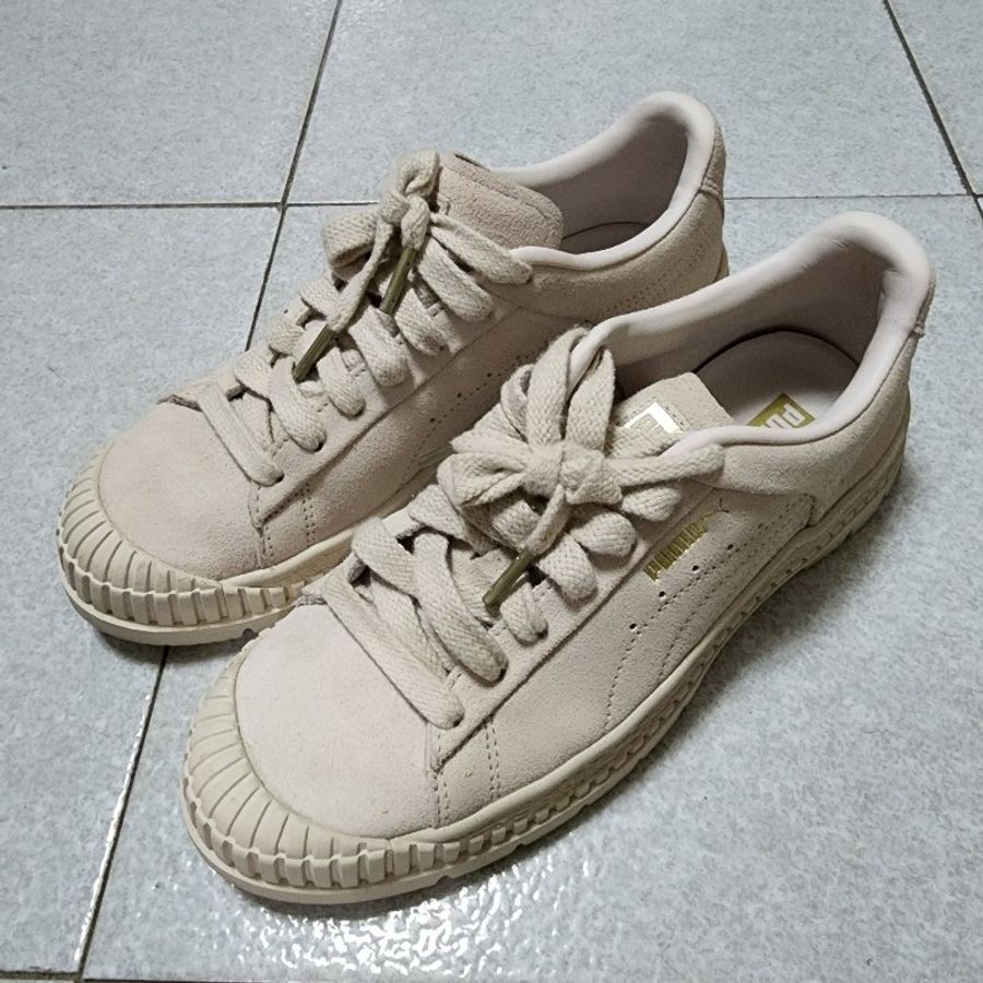 PUMA Utility Suede 米白 麂皮休閒鞋 24-1