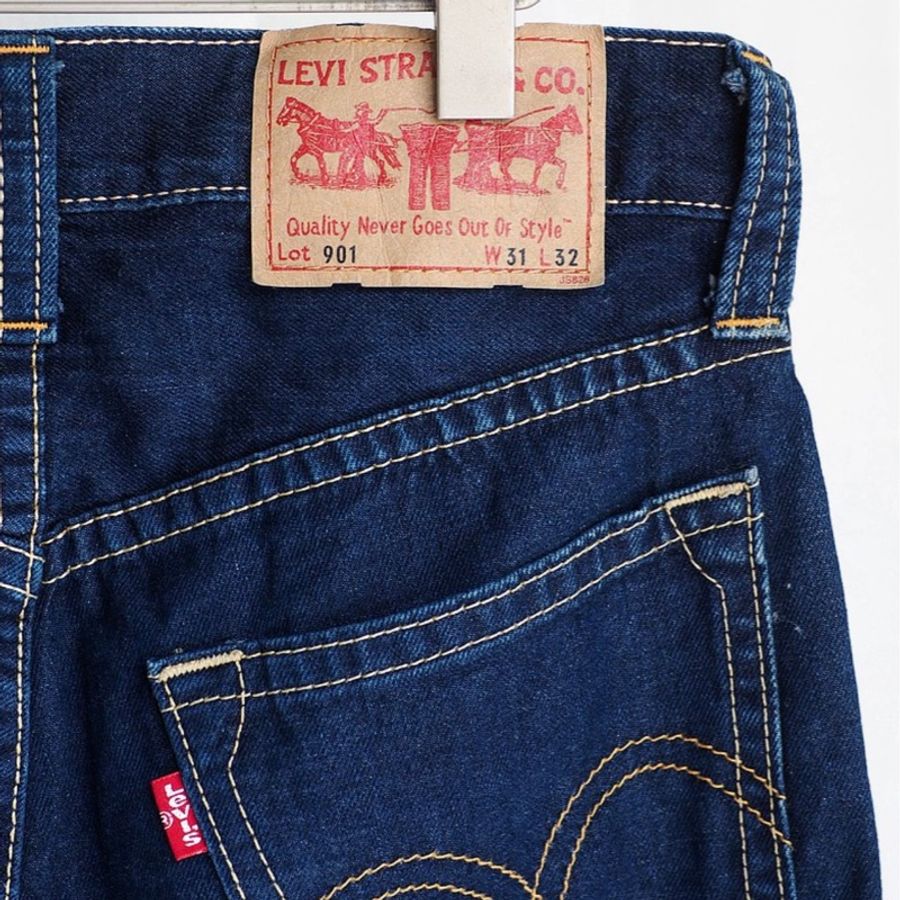 levis 901 / W30 暗夜深藍 男丹寧牛仔短褲 自改古著 vintage-2