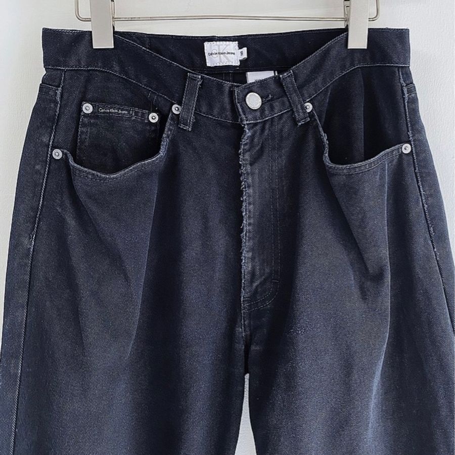CK/W30L30黑藍經典素面 古著中腰丹寧 牛仔長褲 vintage pants-1