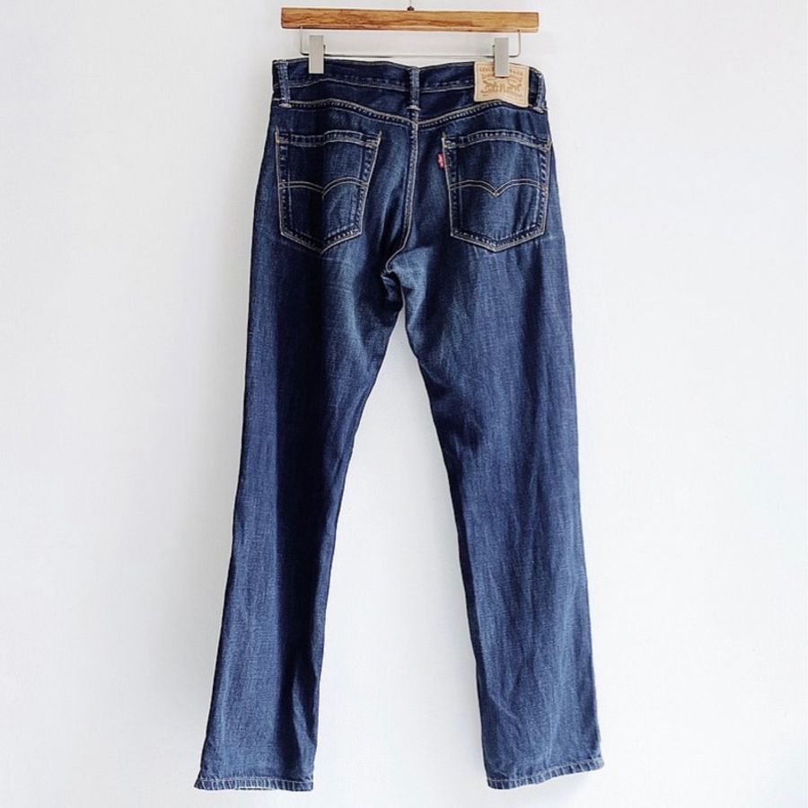 levis / 511 W31L34 深藍素經典 古著中低 腰丹寧牛仔長褲vintage-6