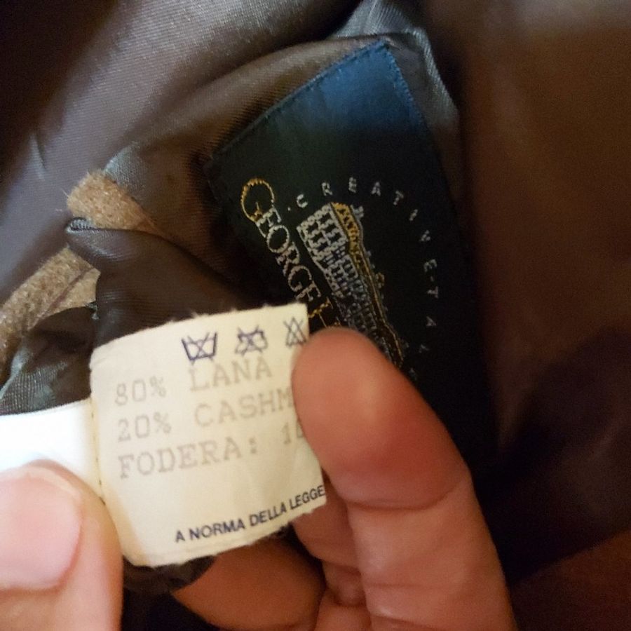 義大利古著專櫃喀什米爾羊毛超正點大衣(物況還不錯,xl以內都可)-6