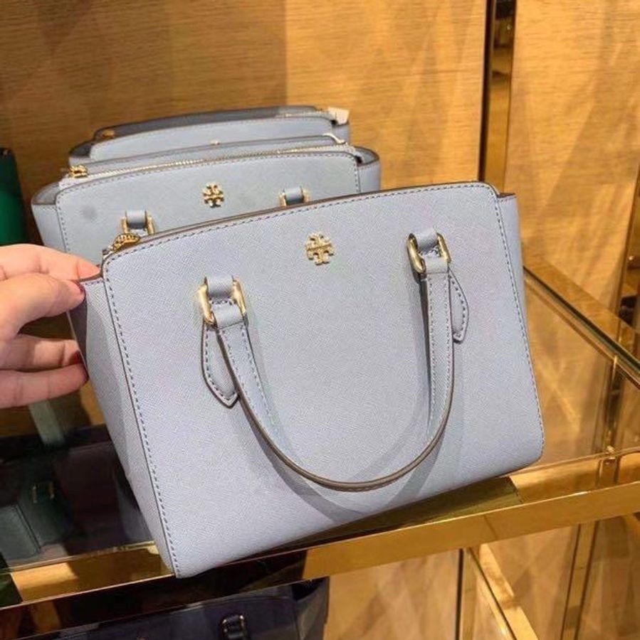 全新Tory Burch Emerson 迷你托特包 小號殺手包 斜背包 防刮 天藍色-1