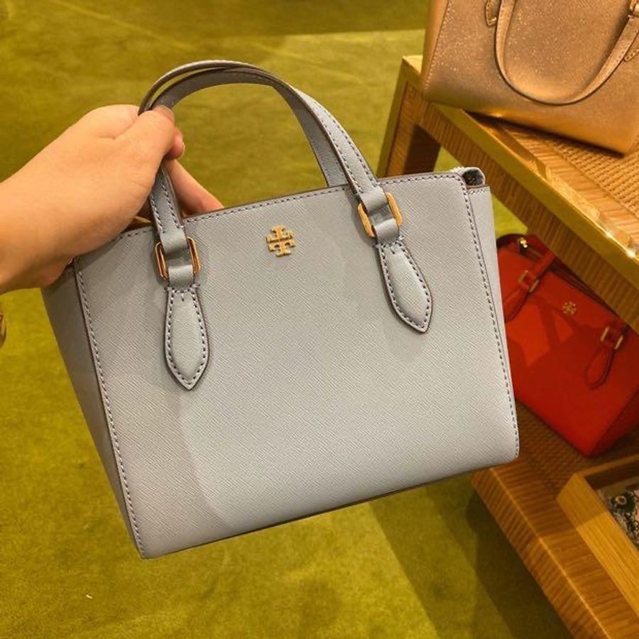 全新Tory Burch Emerson 迷你托特包 小號殺手包 斜背包 防刮 天藍色-2