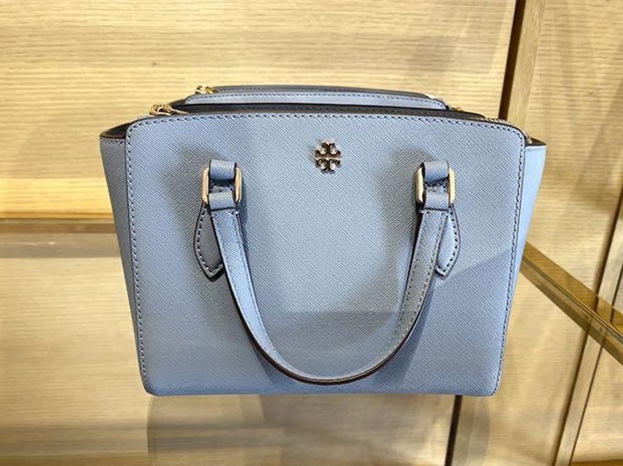 全新Tory Burch Emerson 迷你托特包 小號殺手包 斜背包 防刮 天藍色-4