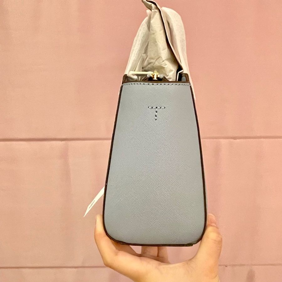 全新Tory Burch Emerson 迷你托特包 小號殺手包 斜背包 防刮 天藍色-8