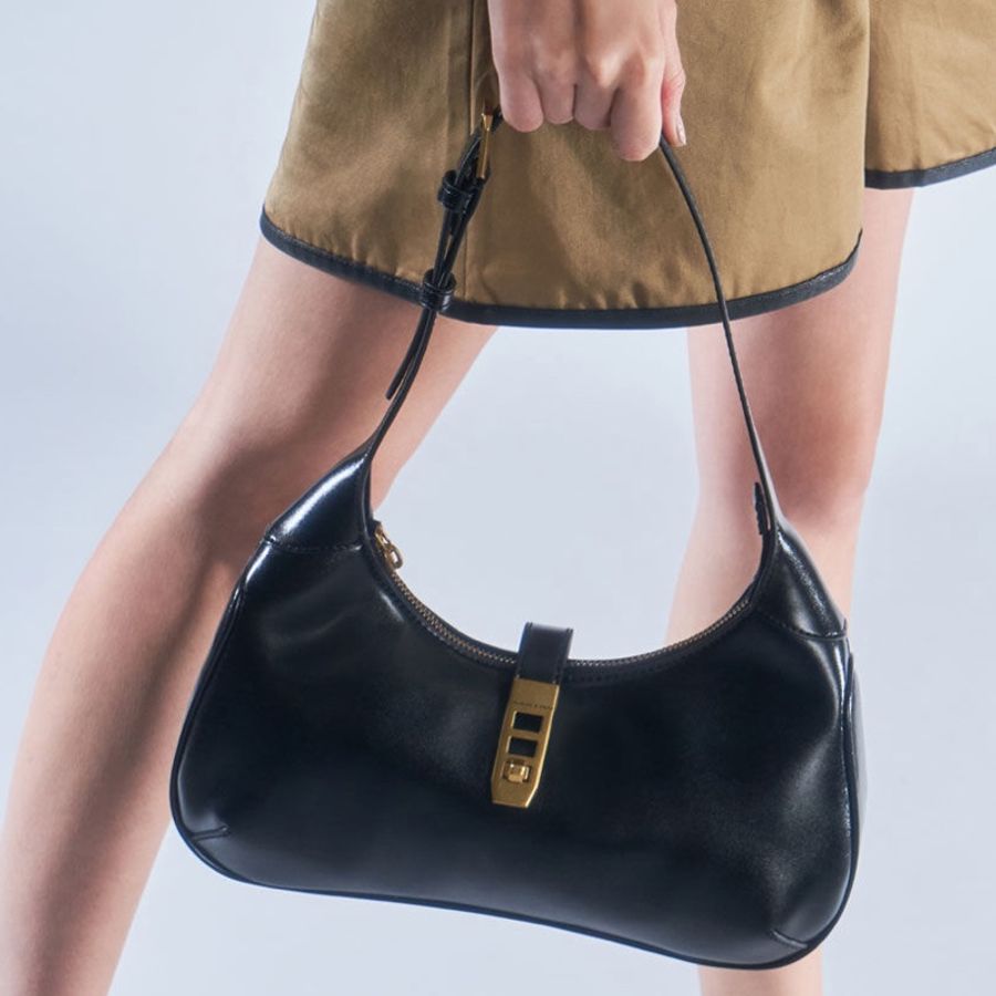 CHARLES&KEITH 復古鎖肩背包 小CK 二手-3