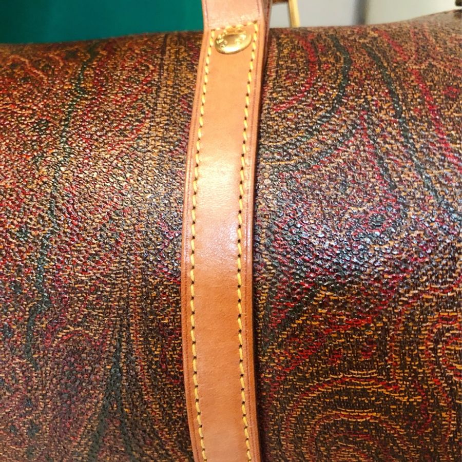 ETRO 經典佩斯利圖騰 圓桶包 手提包 附背帶及訂製內瞻包-3