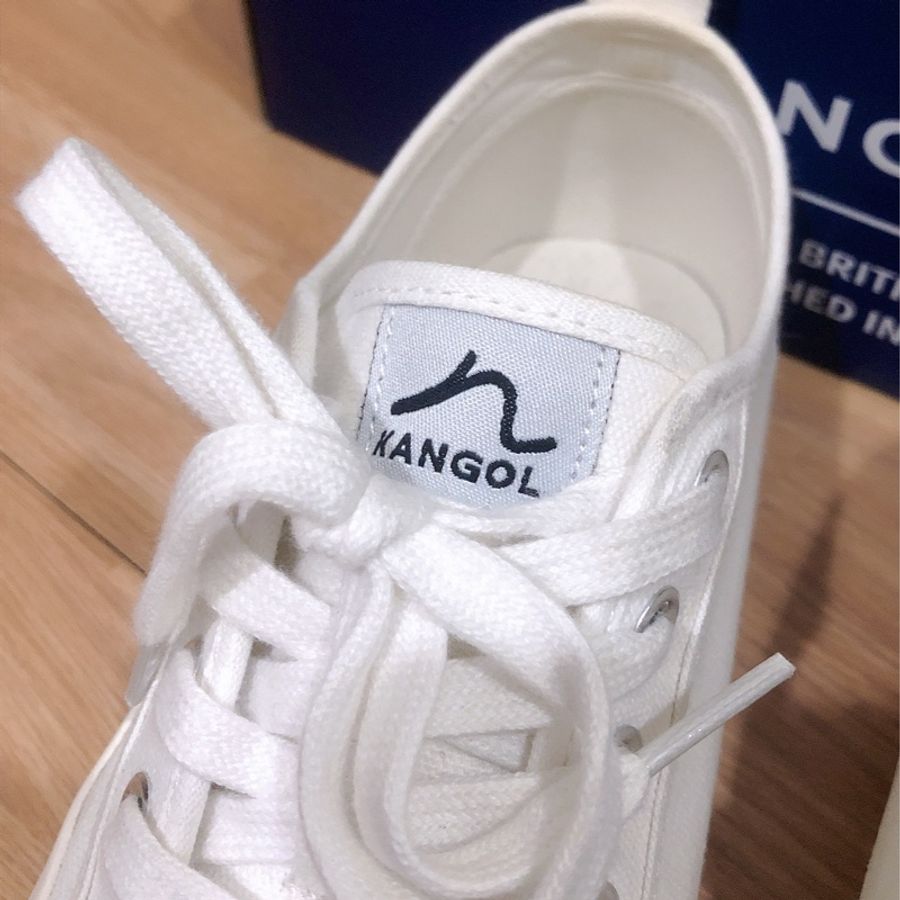 KANGOL 袋鼠 餅乾鞋 白色 帆布鞋 小白鞋 經典時搭款 時尚-1