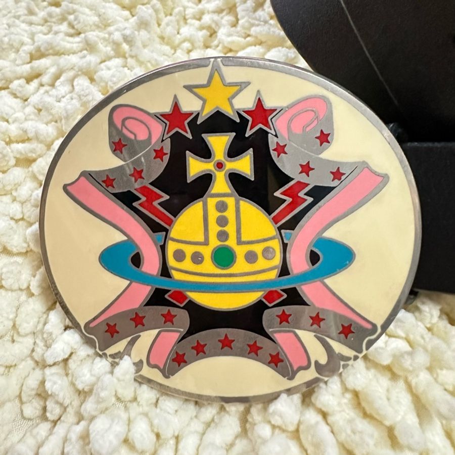 二手私物【Vivienne Westwood】大土星皮帶 腰帶 Big Buckle-1