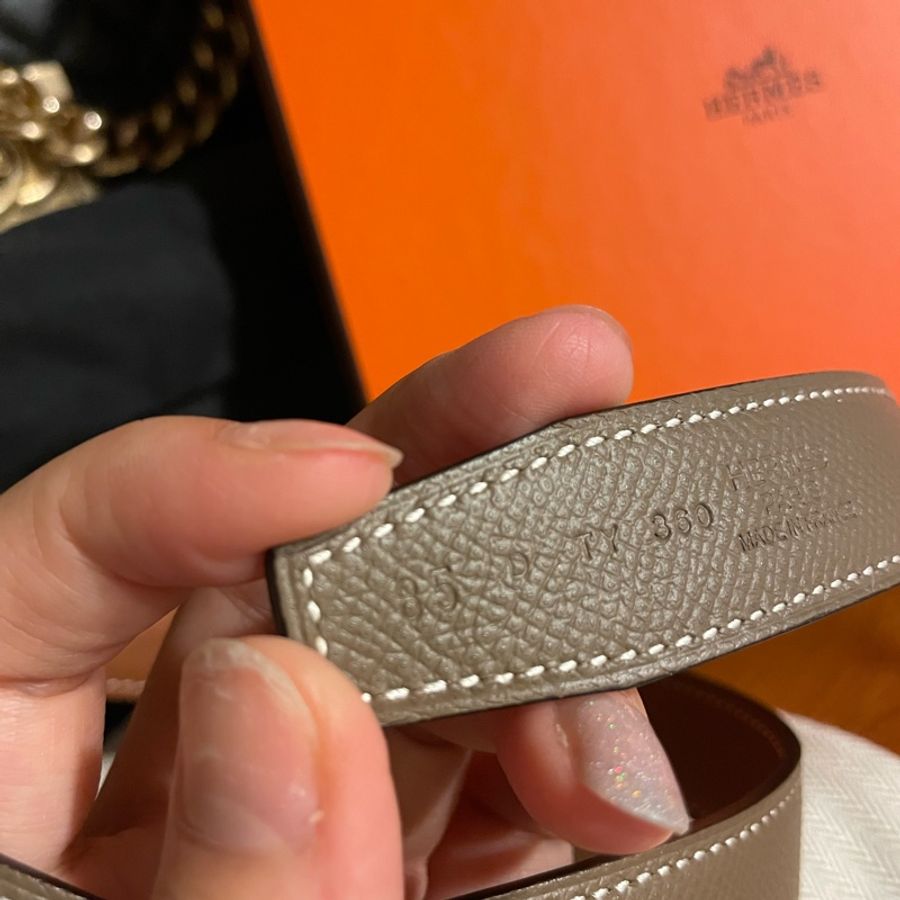 Hermes Mini Constance Guillochee皮帶釦 & 雙面皮腰帶24 mm-2