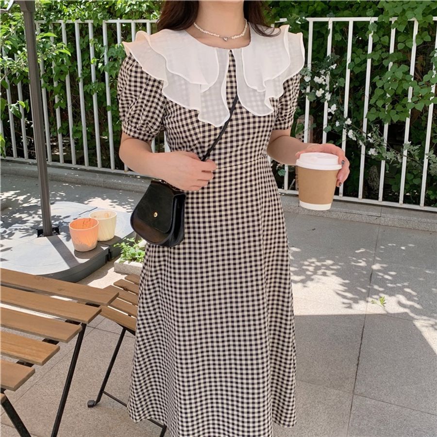 格子洋裝👗-1