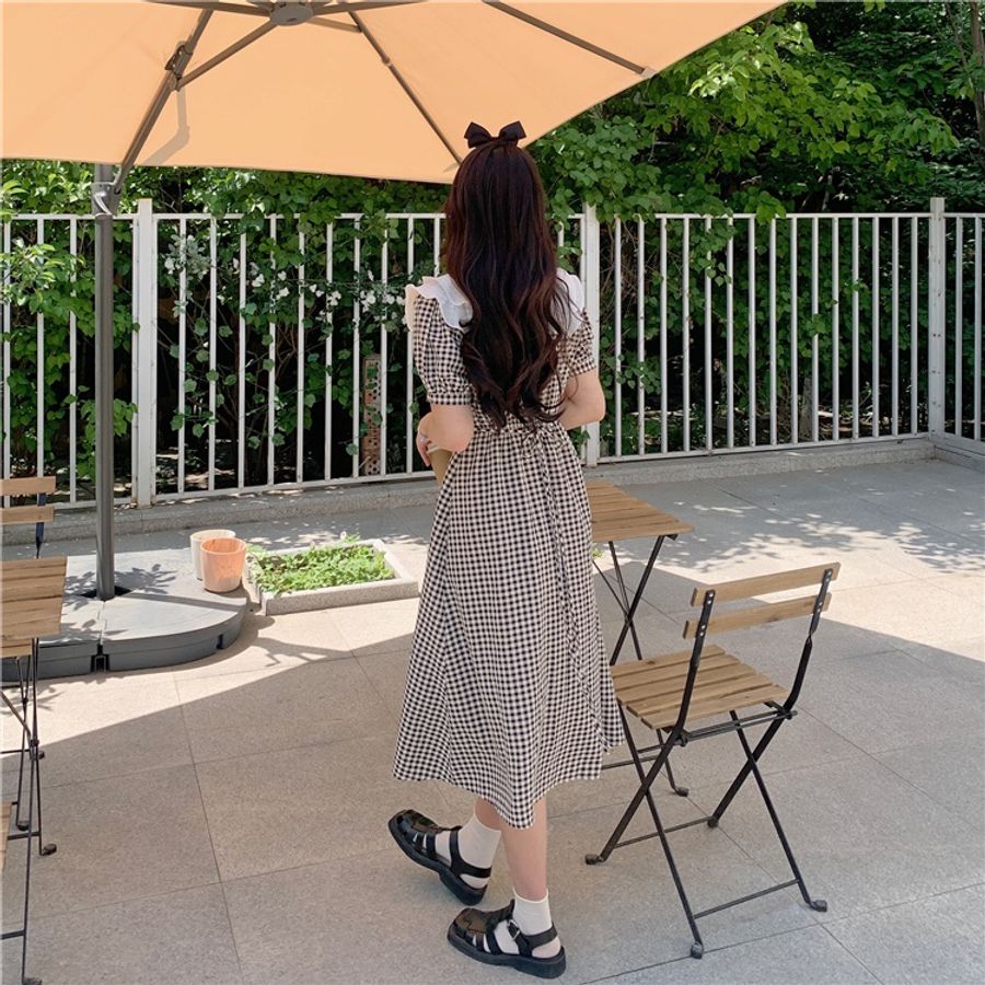 格子洋裝👗-5