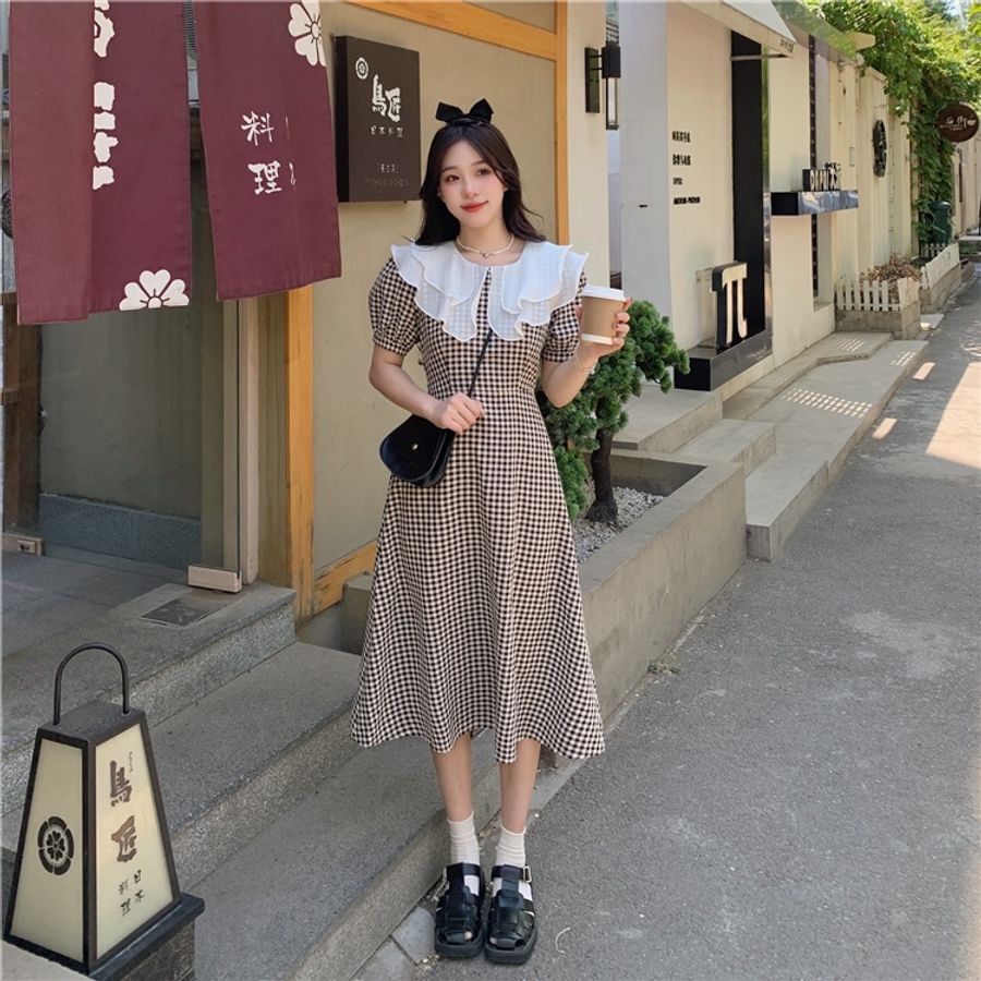 格子洋裝👗-6