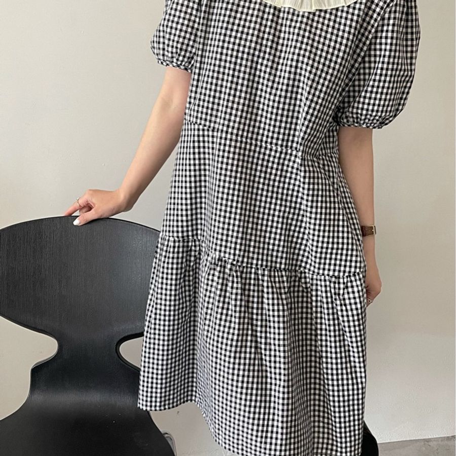 格子洋裝👗-1