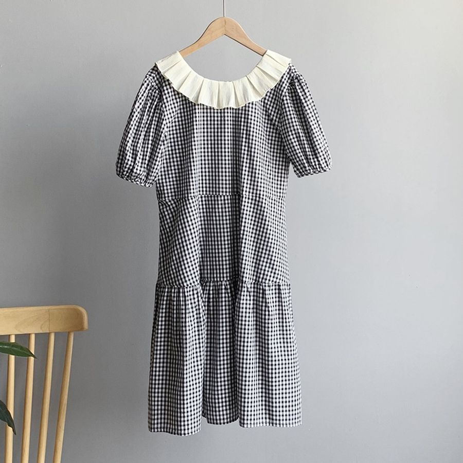 格子洋裝👗-6