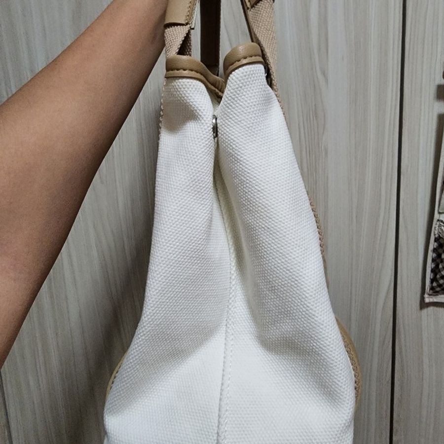 正韓 奶茶帆布手提側背包-3