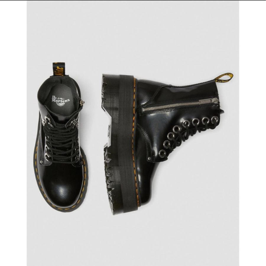 Dr Martens Jadon Max Boot 馬汀 超厚底 8孔 黑色硬皮 SS20-1