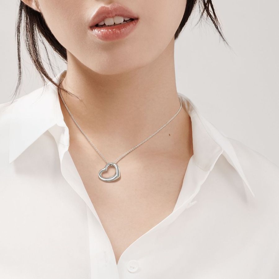 Tiffany &co Open Heart 鏤空心形鍊墜-3