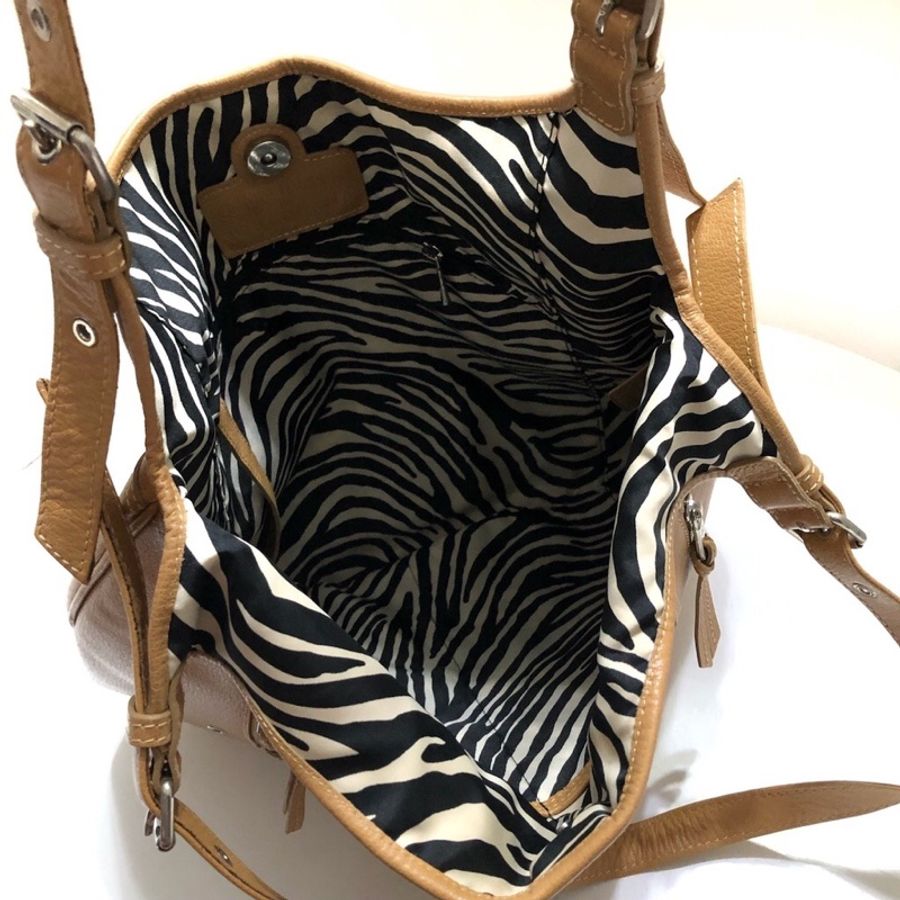 LONGCHAMP Kate Moss聯名款附絲巾 肩背包 皮革款-5