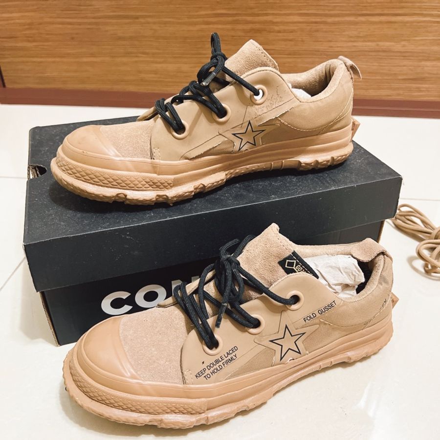 正版converse 防水膠底運動鞋one star MC18 X Gore-Tex 沙土 咖啡 162585C 女-2