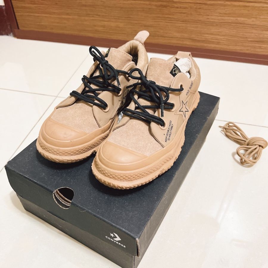 正版converse 防水膠底運動鞋one star MC18 X Gore-Tex 沙土 咖啡 162585C 女-3