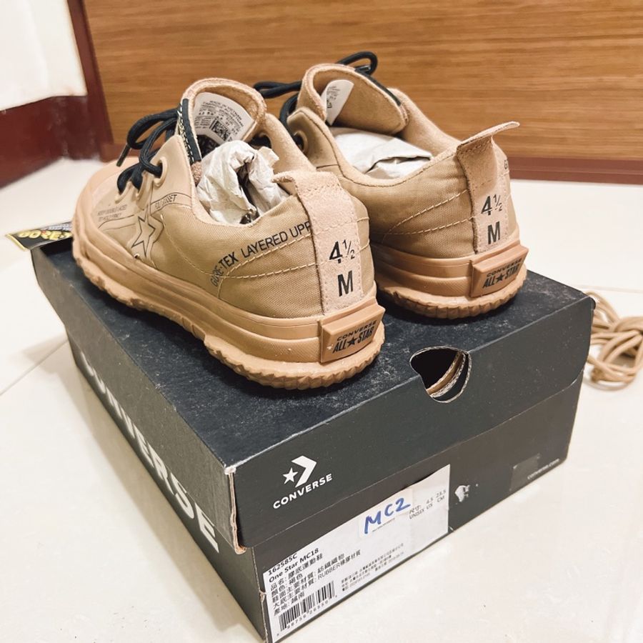 正版converse 防水膠底運動鞋one star MC18 X Gore-Tex 沙土 咖啡 162585C 女-4