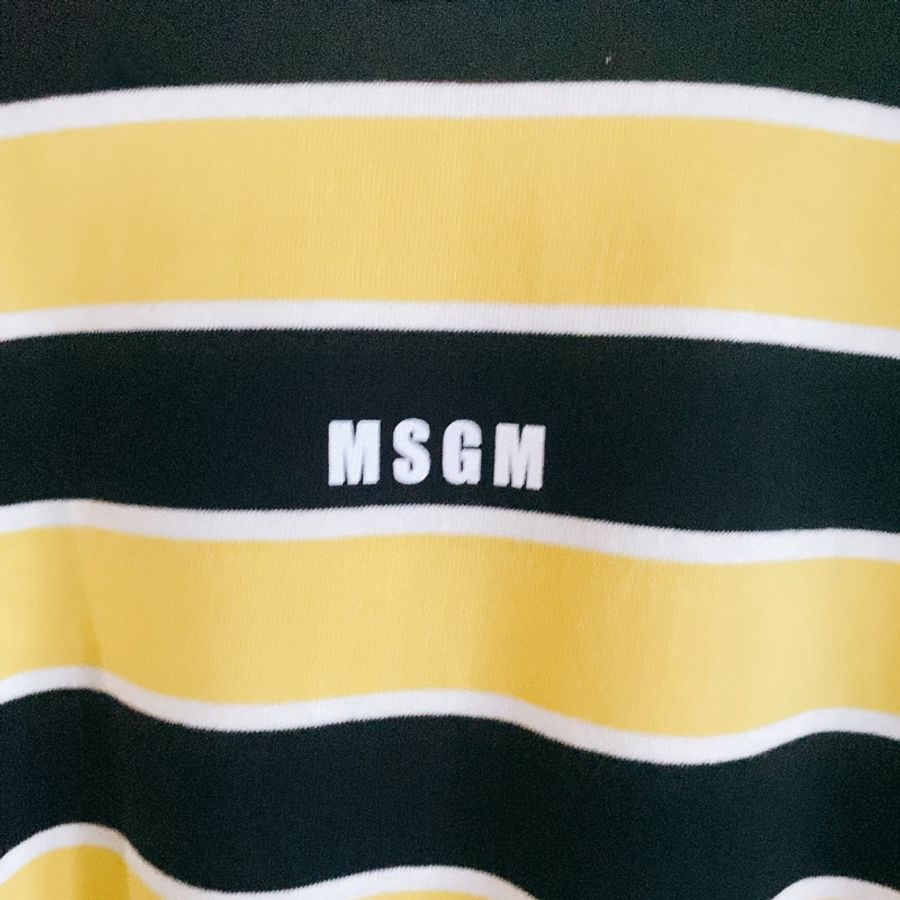 MSGM 條紋流蘇下擺上衣 size S 全新-2