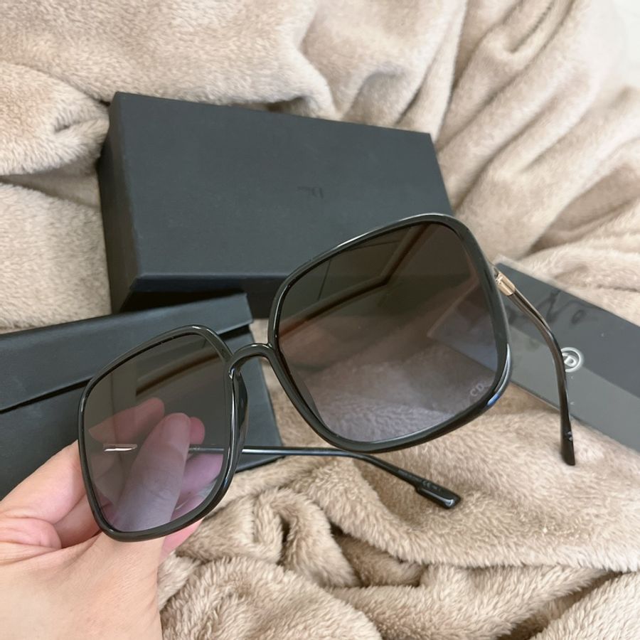 Dior❤️迪奧大爆款熱門漸變黑紫方框墨鏡-5