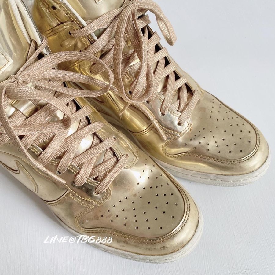 NIKE AU196.9666金色內增高球鞋    Size US 8.5-6