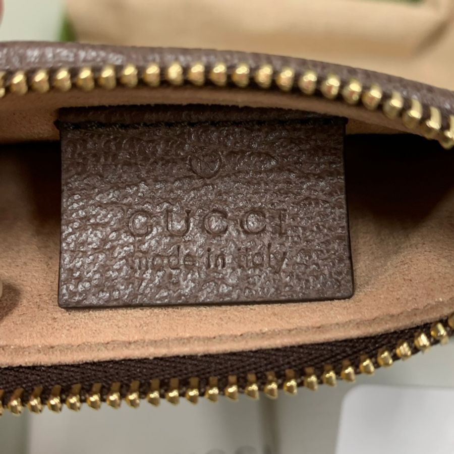 GUCCI Ophidia系列GG Supreme帆布拼接綠紅綠織帶卡夾/零錢包-2