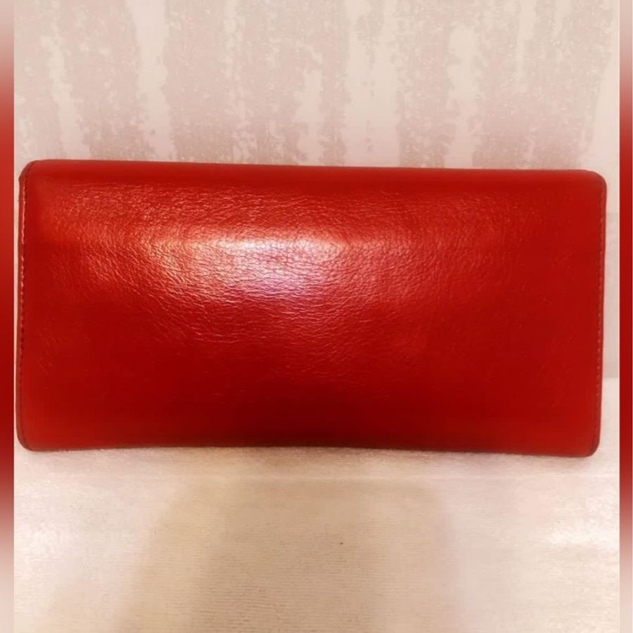 Salvatore Ferragamo 經典gancini長夾 紅色-4