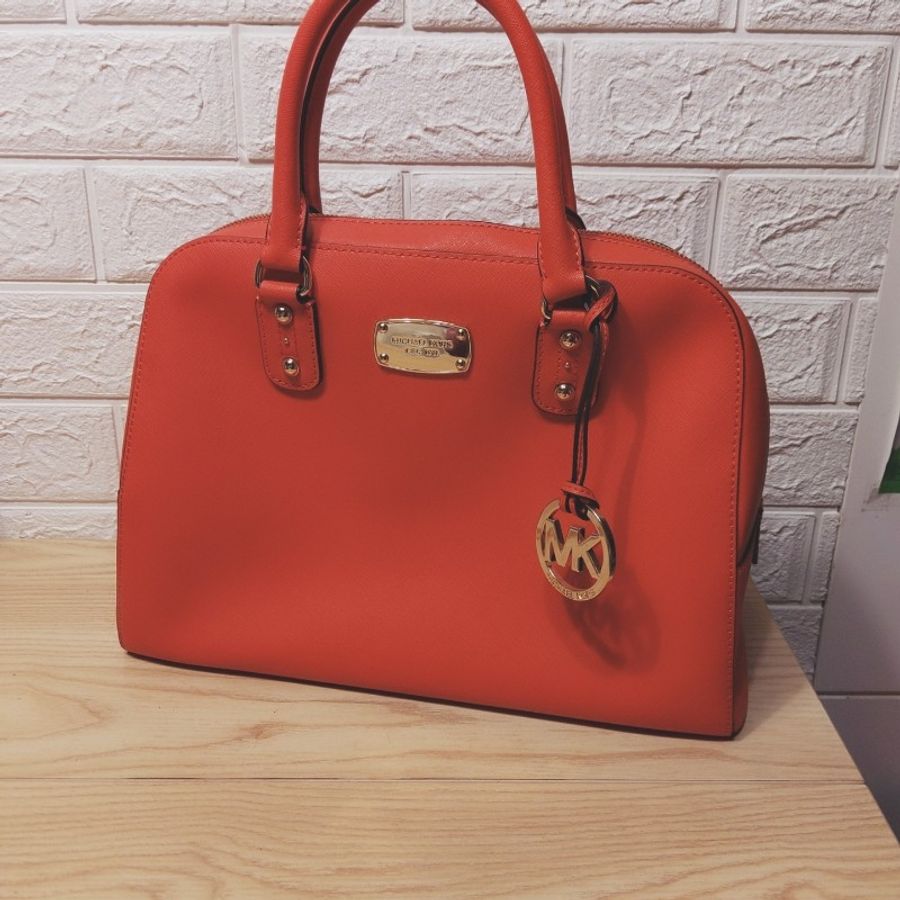 Michael kors MK大包 手提 肩背 側背 正紅色-0