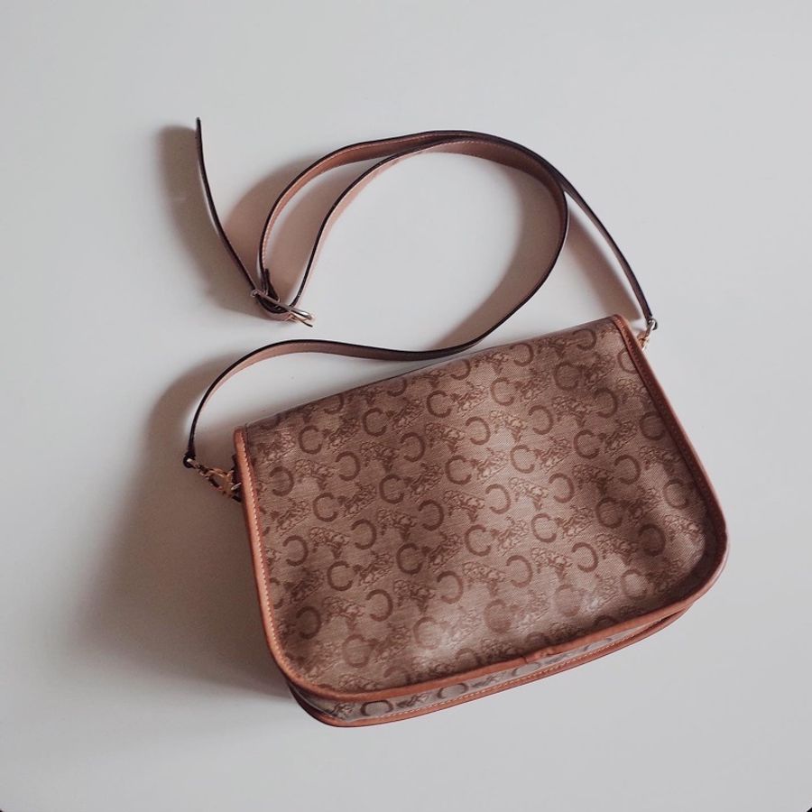 Celine vintage馬車扣老花單肩包-1