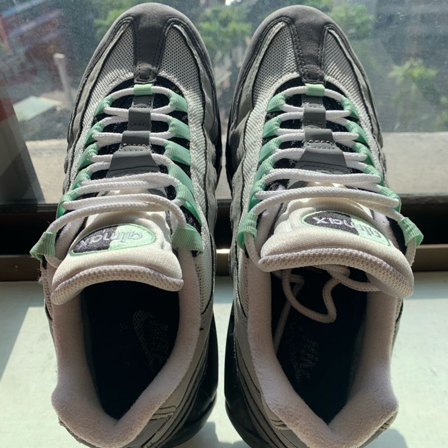 Nike Air Max 95 OG Fresh Mint CD7495-101 二手 檸檬綠 灰 綠 復古 漸層 氣墊 運動鞋-3