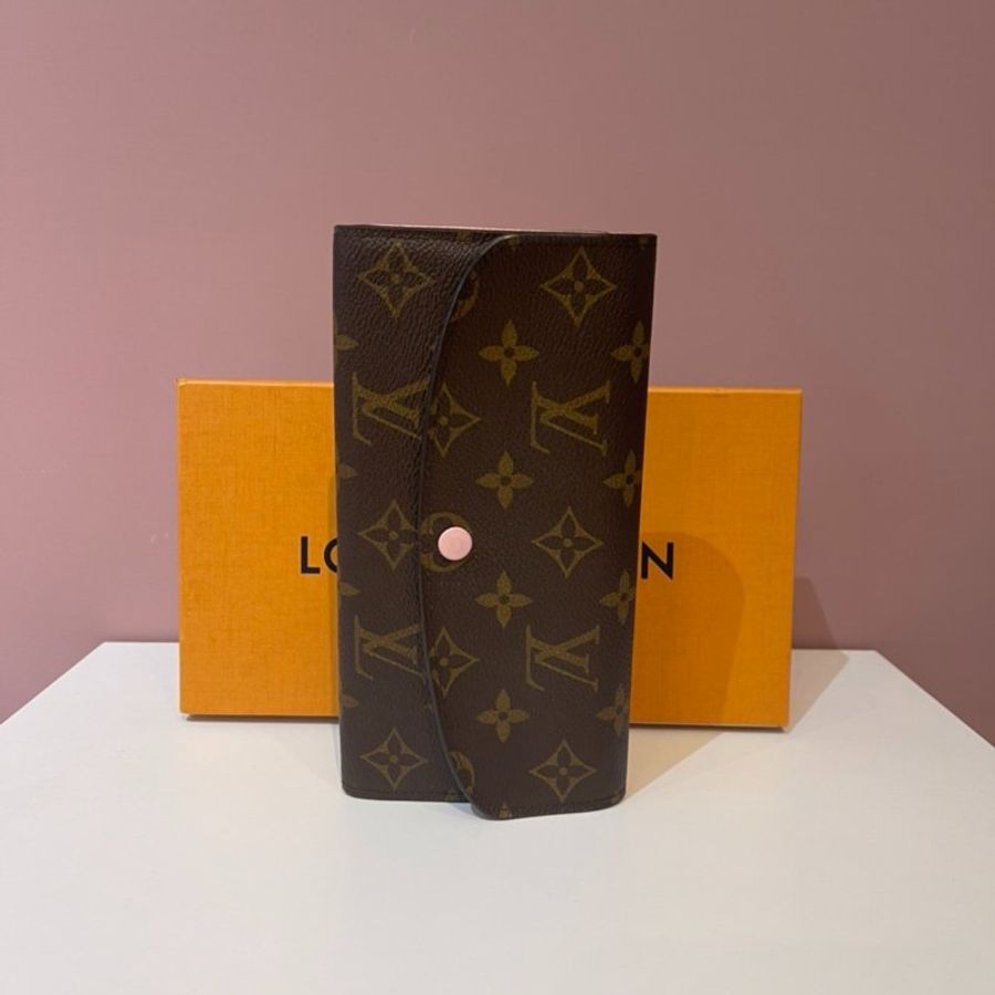 【九成新】Louis Vuitton Emilie LV長夾_芭蕾粉色-1