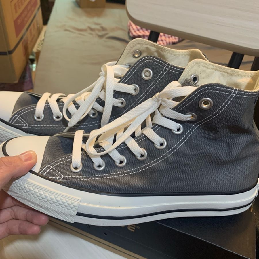 converse 冷灰色中統鞋-0