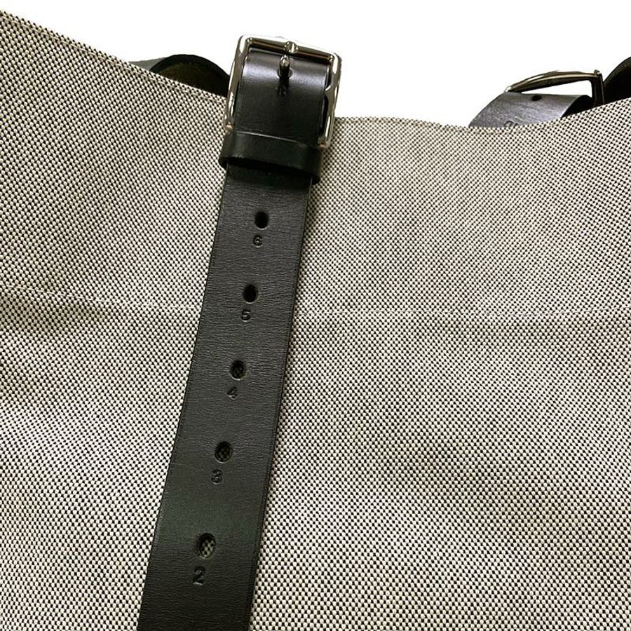 【Hermes】Etriviere 系列厚質帆布小牛皮手提/肩背托特包-4